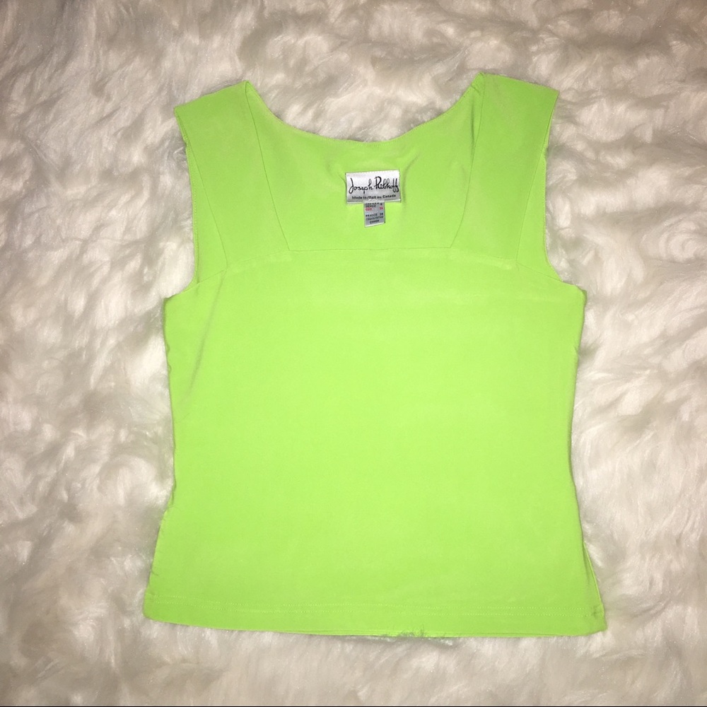 JOSEPH RIBKOFF Size 8 Green Cami Tank Top